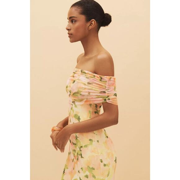 AFRM Mccall Off-The-Shoulder Mesh Maxi Dress - XS - Picture 5 of 5